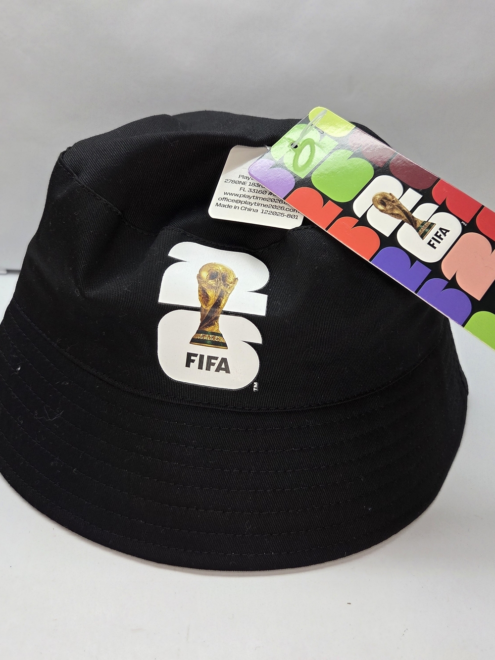FIFA Black Bucket Hat with Trophy Logo